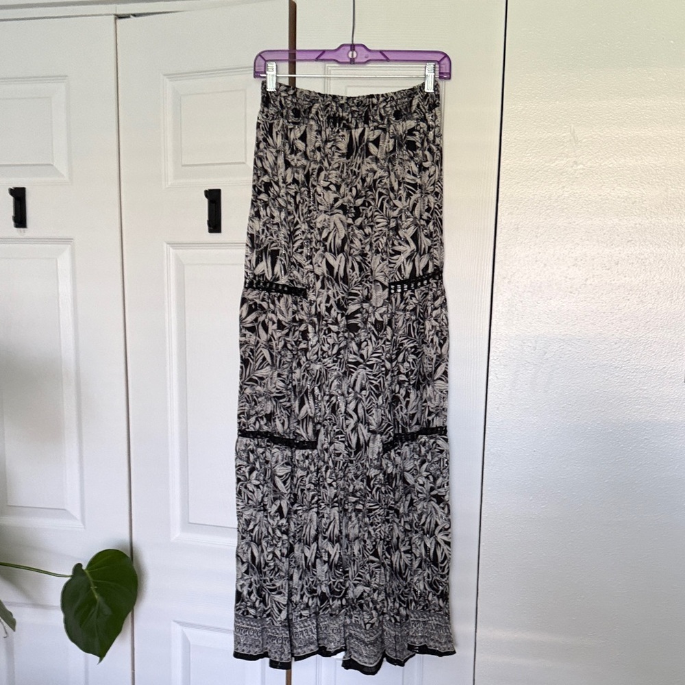 Black & White Printed wide leg pants